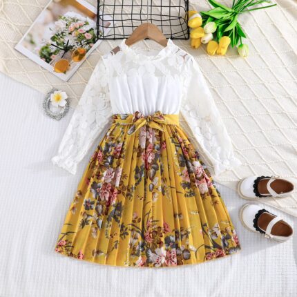 White and yellow dress