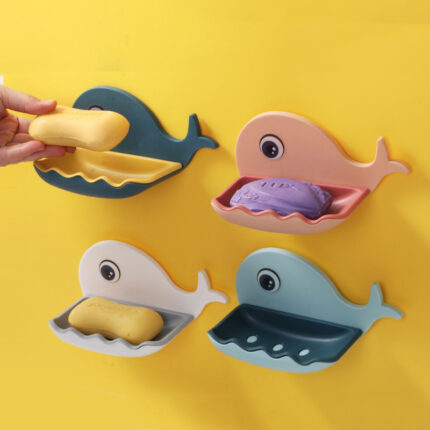 Wall mounted fish shaped soap rack